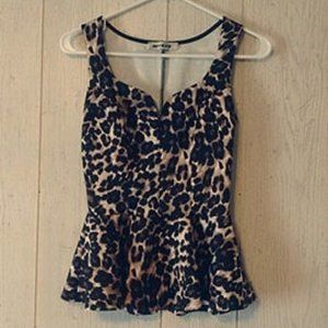 Cheetah print peplum top